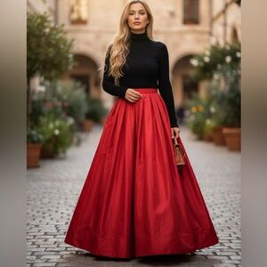 Elegant long red skirt + gift 🎁